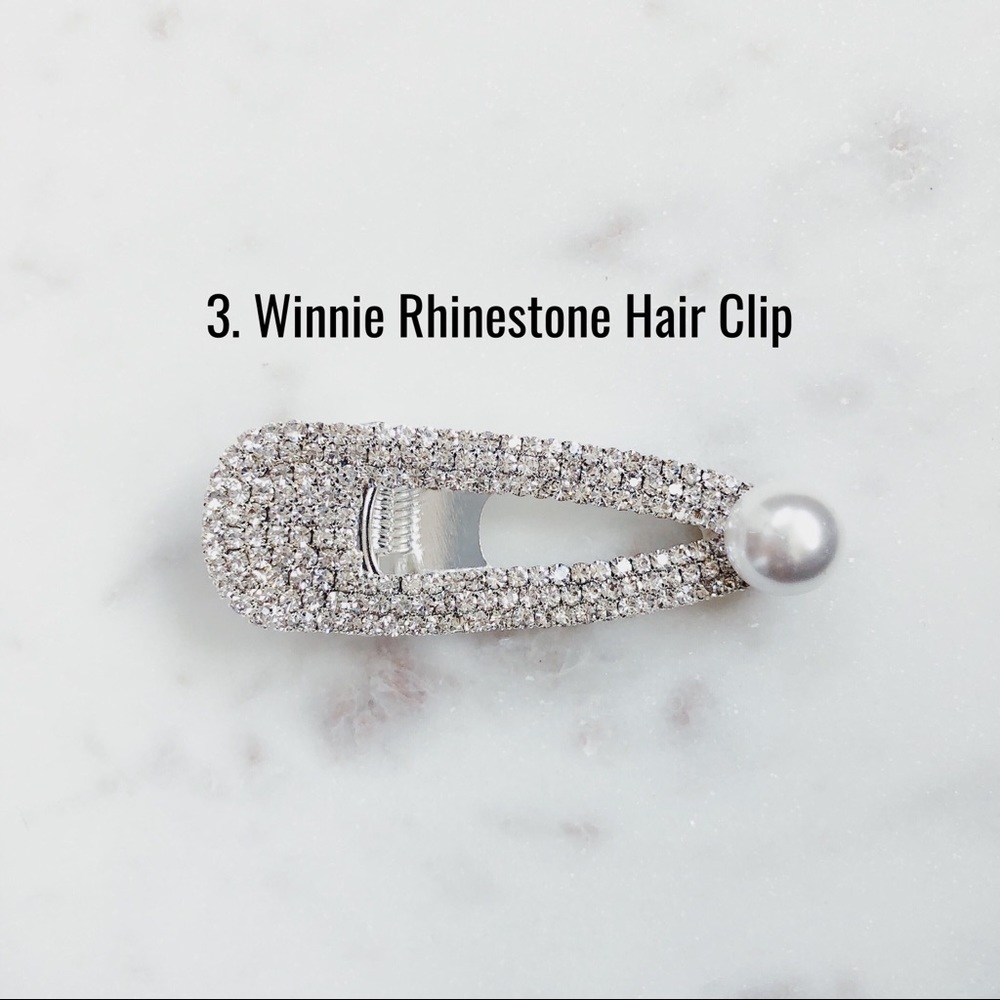 🆕Embellished Rhinestone Pearl Hair Clips - Picture 2 of 7